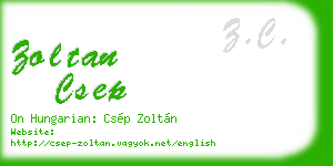 zoltan csep business card